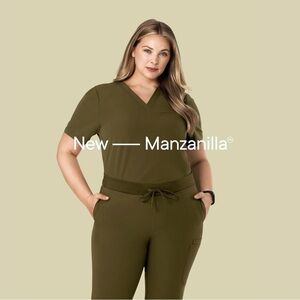 NWT Mandala Women's One Pocket Scrub Top in Manzanilla Size 3XL Rare Colorway